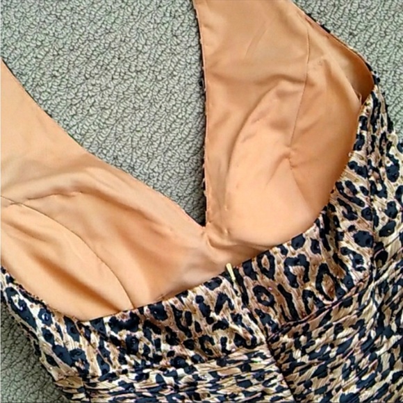 Tony Bowls animal print evening gown sz 10 New - Picture 9 of 12